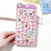 Adesivos 3D de Cristal Hello Kitty e Cinnamoroll Adesivos de Desenho Animado Kuromi Kitty Adesivos para Decoração DIY de Capa de Celular