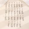 Uña de Ombligo de Acero Inoxidable con 26 Letras Inglesas Europeas y Americanas A-Z Hebilla de Ombligo Accesorios DIY Anillo de Ombligo Uña Joyería para Perforación del Cuerpo Humano