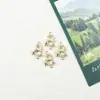 Atacado Versão Coreana Criativo Duplo Pendente Liga Micro-Incustado Zircônia Brincos Pulseira Colar Pingente Joias Acessórios DIY