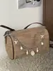 Bolsas Shuai Mi Jia 2026 Verão Nova Bolsa Feminina, Bolsa Transversal Estilosa de Nicho, Bolsa de Ombro Único Tecida para Uso Diário