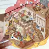 Coleção nova personalizada de adesivos de paisagem, adesivos de paisagem para alívio do estresse, casa 3D tridimensional DIY, adesivos transparentes PET sem corte
