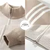 2026 Marca de Moda Alta Calidad Ins Ligeramente Holgada Color Sólido Camisa de Punto para Hombre Otoño/Invierno Estilo Perezoso Cuello de Camisa Cálida de Moda