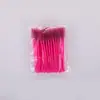 Mascara de pestañas en barra sólida en bolsa cepillo en espiral cepillo para cejas rosa arco ajustable cepillo de maquillaje desechable