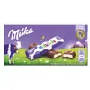 Chocolate importado de Alemania MILKA plato grande sándwich de leche de avellana tarjeta maravillosa chocolate de burbujas de panal