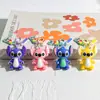 Nueva Versión Pequeña Llavero de Stitch Muñeco de Goma Blanda Llavero Creativo de PVC Lilo & Stitch Colgante para Coche
