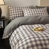 Outono e Inverno Nordic Simples Impressão de Algodão Lixamento Conjunto de Quatro Peças Algodão Engrossado Quente Colcha Capa Roupa de Cama Transfronteiriça