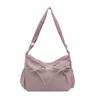 Bolsa Mensageira Plissada Personalizada de Grande Capacidade para o Dia a Dia de Mulheres, Bolsa Transversal Versátil de Cor Sólida, Design Nicho para Estudantes