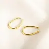 Diseño de Nicho Estilo Coreano Retro Minimalista Círculo Oval Hebilla de Oreja Avanzada Fotosensible Geométrica Moda Combinable Oreja Tendencia