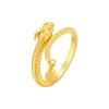 Anillo de dragón dorado pequeño del año del dragón para mujer, plata de ley s925, nicho abierto, de alta calidad, ligero, de lujo, con cola de dragón, nuevo producto