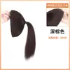 Trança de peruca em rabo de cavalo, cabelo artificial com textura de toranja, intensificador de volume de cabelo natural e sem costura, aplique para cabeça redonda, rabo de cavalo cacheado
