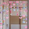 Cortina de pendurar sem perfuração para quarto, cortina de banheiro, porta de casa, decoração de divisória de quarto infantil, sala de estar explosiva para meninas