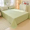 Sábana Bajera de Algodón de Fibra Larga de Xinjiang, Sábana Ajustable, Pieza Única, Algodón Puro, Todo Algodón, Individual, Doble, Dormitorio Estudiantil, Funda Nórdica, Funda de Almohada, Juego de Tres Piezas