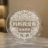 Caixa de Presente Criativa de Vidro de Cristal Redondo K9 para o Dia das Mães, Aniversário da Mamãe, Atacado Direto do Fabricante