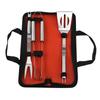 Suministros para Barbacoa de Acero Inoxidable Barbacoa Exterior Portátil Bolsa Combinación Juego de Parrilla Juego de Herramientas de 3 Piezas Exterior Portátil