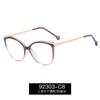 92303 Nuevas gafas planas TR90 de moda para mujer, modernas, combinables, con montura redonda, gafas para miopía para hombre.