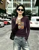 Blusa Feminina de Algodão Canelado com Mangas Longas, Slim Fit, 220g, Guangzhou Shisanxing, Segunda Remessa de Verão, Exclusivamente para Fornecimento de Loja Física