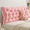 Cabecero de cama moderno, almohada grande para la cama, sofá doble, tatami, soporte lumbar, anticaída, cojín acolchado suave, algodón de seda