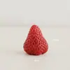 Vela Rosa de Morango Decoração de Bolo de Aniversário Ornamento Lindo Coração Menina Desenho Animado Simulação de Cozimento Vela de Fruta
