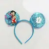 Faixa de Cabeça Desenho Stilwell para Festa Faixa de Cabeça Mickey Lantejoulas Orelhas do Mickey Laço Acessórios de Cabelo Decoração de Parque de Diversões