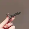 Presilha de Cabelo Bico de Pato Cauda de Peixe com Strass Vazado de Alta Qualidade, Novo Estilo Exquisito, Piranha Lateral de Luxo Leve, Acessório de Cabelo Preguiçoso para Mulheres