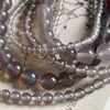Acessórios de Contas Soltas de Ágata Cinza Natural Calcedônia de Cor Original Contas Redondas Materiais para Pulseira DIY Acessórios para Pulseira de Colar
