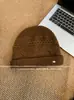 Gorro de Punto Elegante 100% Lana para Mujer, Cálido y Versátil para Otoño e Invierno, Gorro de Punto que Hace que la Cara Parezca Más Pequeña, Gorro Holgado