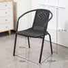 Mesa de Exterior, Mesa de Jantar Quadrada Redonda de Vidro Temperado à Prova de Chuva para Varanda, Mesa de Centro Pequena, Mesa de Ferro para Lazer Comercial