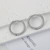 Pendientes unisex de acero inoxidable Gymnesis de acero y titanio, aros de moda sencillos que combinan con todo.