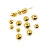 Cuentas de rueda de acero inoxidable que preservan el color, envueltas en oro de 18 quilates, cuentas de ábaco, accesorios de joyería para bricolaje, espaciador de neumáticos, disponible
