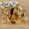 Bolsas com Cordão Douradas e Prateadas Saco com Cordão Vermelho Dourado Joias e Acessórios Wenwan Presentes Sacola de Embalagem para Armazenamento Saco com Cordão Estampado a Quente
