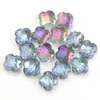 Nova prateleira trevo de quatro folhas 12mm no buraco vidro de cristal com contas cordão de strass feito à mão contas de strass acessórios para joias DIY