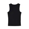 Tirantes Chaleco Cuello en U para Mujer Ropa Exterior de Verano Ropa Interior Anti-rozaduras Bloqueo de Luz Paramilis Youke Hilo de Seda Base de Algodón Top Blanco