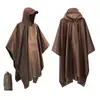 Poncho Impermeable Tres en Uno al por Mayor Toldo para Exteriores Camping Pu Poliéster Multifuncional Senderismo Poncho de Lluvia Estilo Capa