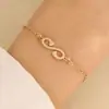 Tobillera Collar Pulsera de Pareja Hueca Sol y Luna Transfronteriza Europea y Americana Juego de Joyería Apilada de Doble Capa Joyería para Mujeres