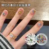 Rhinestones de color Chunri Hua Zi de corte 33 con base puntiaguda para arte de uñas, rhinestones redondos multicolores multifacéticos súper brillantes para decoración de uñas DIY