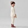 J043 Pijama para niños Conjunto de dos piezas Diseño ZYZ Lana Pull Frame Ropa para el hogar Clase A Grueso Traje de ropa interior para niños