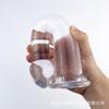 Sugador anal masculino plug anal posterior liso sem linhas feminino transparente cristal simulação pênis pênis esguio