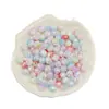 Accesorios para Joyería Hecha a Mano DIY de 36 Caras Iridiscentes de Doble Color, Cuentas Sueltas de Agujero Recto para Pulseras de Cuentas Sitio Web de Transmisión en Vivo