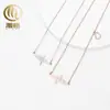 Collar de acero inoxidable con microincrustaciones de ECG, diseño de personalidad de cadena de clavícula, versión coreana, temperamento 2021, venta al por mayor