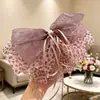 Pinza para el Cabello con Lazo de Malla Hazy Estampado de Leopardo Estilo Coreano para Mujer, Nuevo Pasador Alto para Cola de Caballo, Accesorio para el Cabello Semiatado