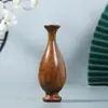 Sándalo Estrella Dorada Cerámica China Tallada Adorno Jarrón Sala de Estar Arreglo Floral Madera Maciza Antigua Gabinete de Vino de Gama Alta Decoración del Hogar Mini