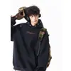 Sudadera con capucha bordada estilo étnico pesado de 500 g para hombre y mujer Diseño de otoño Manga larga Guapo Holgada Sudadera con capucha