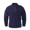2025 Nova Tamanho Europeu Masculino Casual Pulôver Moletom Jacquard Masculino Lã Gola Alta Cardigan Moletom