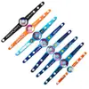 Pulsera de Silicona Suave PVC Creativa de Dibujos Animados Personalizada con Broche de Presión Sensible a UV y que Cambia de Color Pulsera para Niños