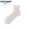Calcetines de Seda Zobaron para Mujer, Calcetines de Verano Finos de Media Pantorrilla, Estilo Ballet, Antibacterianos, Transpirables, Calcetines de Malla con Encaje