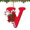 Nuevas decoraciones navideñas personalizables en inglés de 26 letras para la frontera, adornos para el árbol de Navidad, colgantes