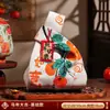 2026 Año del Caballo Nuevo Estilo Chino Festivo Rojo Bolso de Mano Tejido de Moda Versátil Bolsa de Regalo