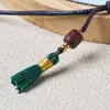 Cuerda para colgar colgante de cordón encerado, cadena para suéter con colgante de jade, adorno de jade, cristal, ámbar, cordón para colgar con cierre de seguridad, ajustable