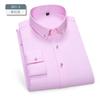 Camisa de Botones Diamante para Hombre Manga Larga Color Sólido Elástica Slim Business Ropa para Hombre Sin Planchar Camisa Blanca para Hombre Business Slim