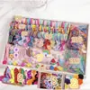 Set de regalo de accesorios para el cabello para niños, ligas para el cabello de bebé, pinzas laterales para niñas, accesorios para el cabello, cuerdas para el cabello de princesa para niñas